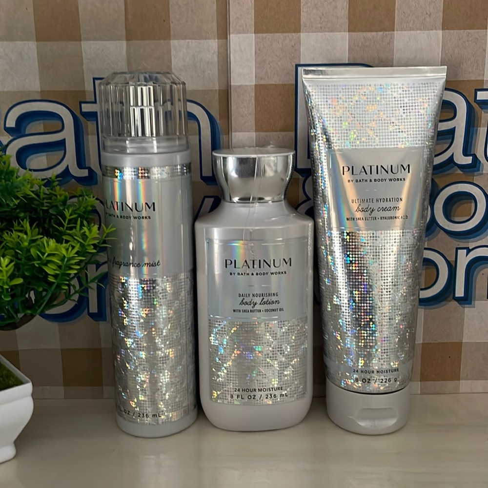 Bath & Body Works Platinum 3Pc Bundle